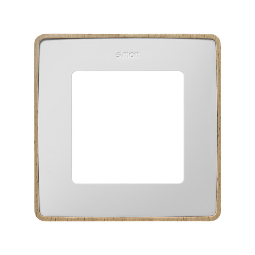 Simon 82 Detail Рамка, 1 пост, белый, основание дерево