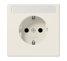 JUNG Штепсельная розетка SCHUKO 16A, 250V~ с полем для надписи слоновая кость