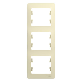 Systeme Electric Glossa Беж Рамка 3-ая, вертикальная
