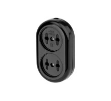 REXANT Колодка 2 гнезда карболитовая б/з 16 А, черная.