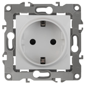 ЭРА Розетка Серия 12 12-2011-01 2P+E Schuko 16A-250В IP20 винт без м.лапок белый