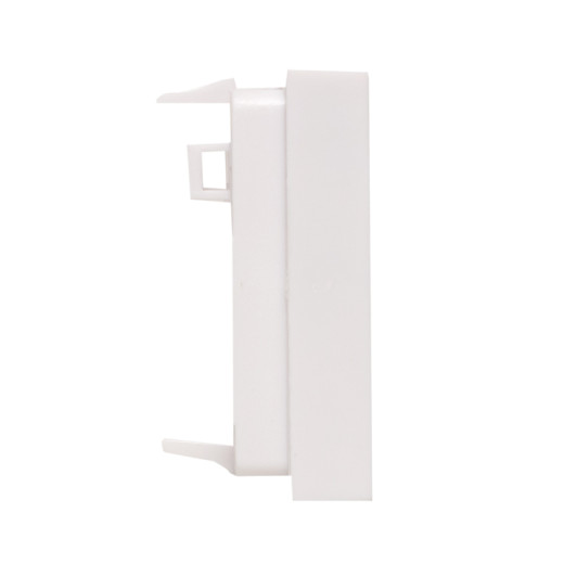 Вставка розеточная TERACOM PRO 45x45мм формат Mosaic на 2 модуля Keystone со шторками и маркерами белая