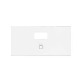 Simon 100 Белый матовый Накладка розетки USB