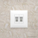Компьютерная розетка RJ-45 в стену, кат.6 двойная,
