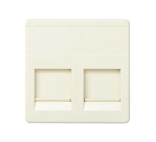 Simon 27 Мех Слоновая кость Адаптер на 2 RJ45(12) 75528-, 75540-, 75541-, 75544-39, широкий, шторки