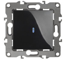 ЭРА 12-1102-06 Выключатель с подсветкой, 10АХ-250В, IP20, Эра12, чёрный (10/100/3200)