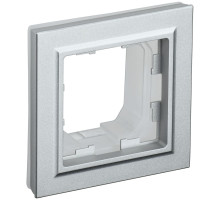 IEK BRITE BASE Алюминий Рамка 1-м IP44 РУ-1-БрА-44