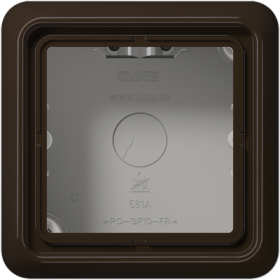 JUNG CD 500/CD plus Коричневая Коробка накладная 1-кратная, 85х85х47мм