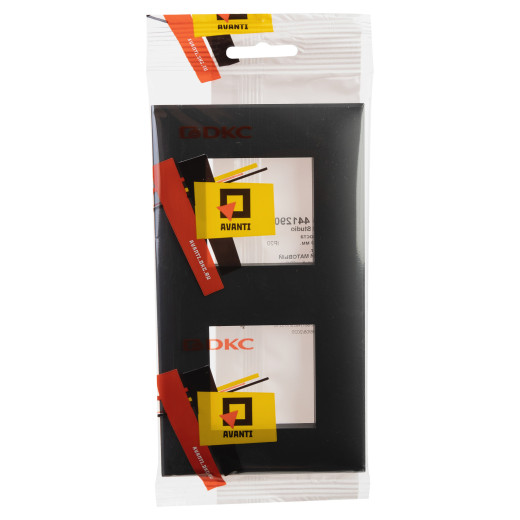 Рамка 2 поста (4 мод.), Avanti, черный матовый