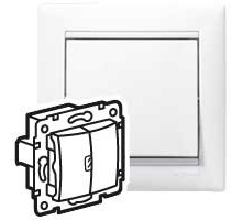 Legrand DIY Valena Бел Переключатель 2-х клавишный.