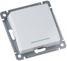 Hegel Мастер внутр Белый ВС10-432 Выключатель 1-клавишный, с индикацией, с самовозв. механизм