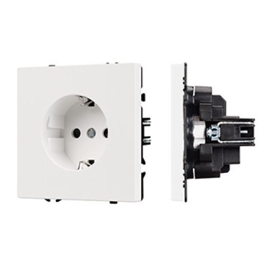 Механизм электрической розетки SCT-NOBE-MEU1-SFPL-WH (230V, 16A) (Arlight, Белый кварц)