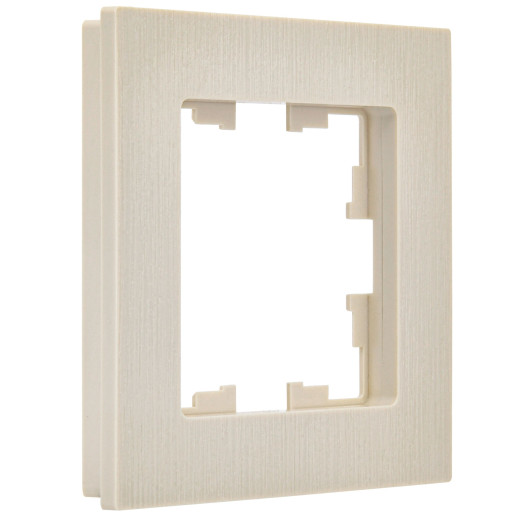 BRITE Рамка 1-мест. РУ-1-Бр беж. рифленый IEK