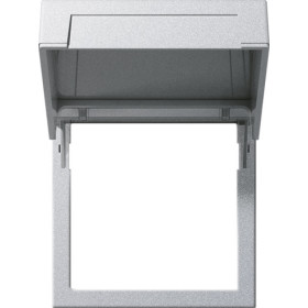 Gira System 55 Алюминий Монтажная рамка с крышкой