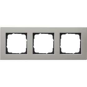 Gira E2 Сталь Рамка 3-ая заподлицо