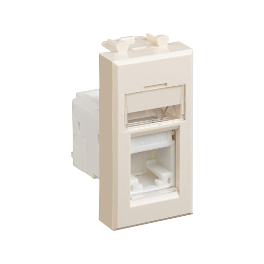 Компьютерная розетка RJ-45 модульная, кат.5е, Avanti, ванильная дымка, 1 модуль