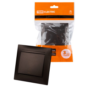 TDM Кнопка звонковая 6А шоколад 