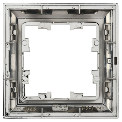 BRITE Рамка 1-местная РУ-1-Бр металл хром/никель IEK