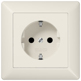 JUNG Штепсельная розетка SCHUKO 16A 250V~ с защитой от детей слоновая кость