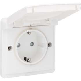 Niko Hydro Белый Розетка со шт, IP55, пруж клеммы