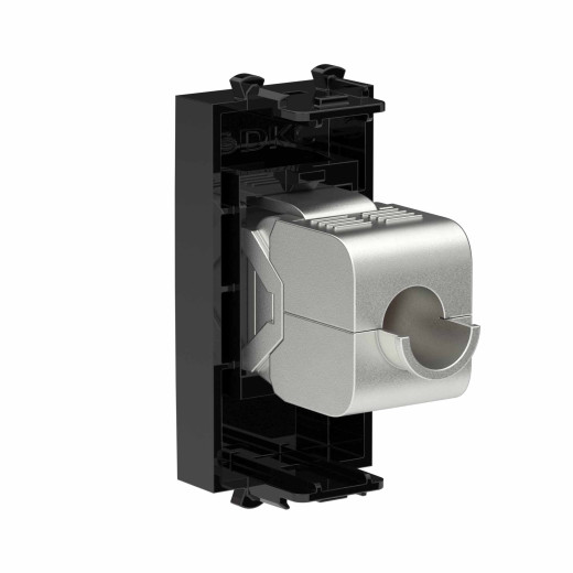 Компьютерная розетка RJ-45 без шторки модульная, кат.6А экранированная, Avanti, черный квадрат, 1 модуль