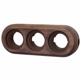 BIRONI Бук Старое дерево Рамка 3-ая для монтажа с декоративной трубой (1 выход)