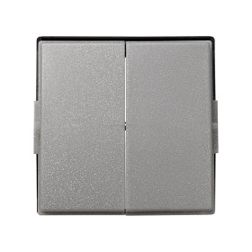 Simon 27 Scudo Серая Накладка на двухклавишный механизм