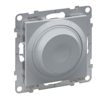 Legrand/Daccord SUNO Алюминий Светорегулятор с поворотной ручкой универсальный 300Вт без нейтрали.
