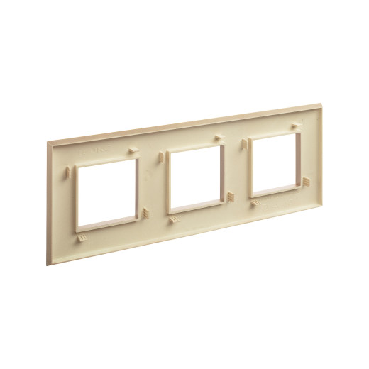 Рамка 3 поста (6 мод.), Avanti, кремовый жемчуг