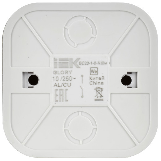 GLORY Выключ. 1-кл. о/у 10А ВС20-1-0-ХШм шамп. м. IEK