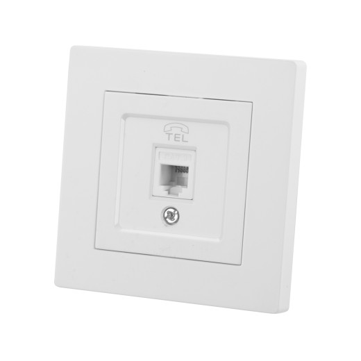 Розетка телефонная RJ11 белая 