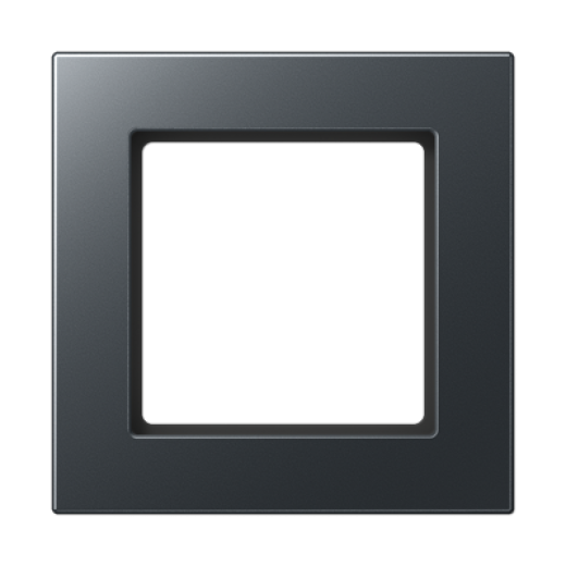 Рамка для вертикальной и горизонтальной установки, 1 пост, термопласт, матовый антрацит, A550