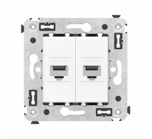 DKC Avanti Компьютерная розетка RJ-45 без шторки в стену, кат.6 двойная, 