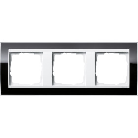 Gira Event Clear Черный/Бел.глянц. Рамка 3-ая