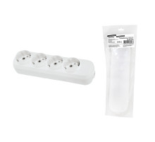 TDM Колодка розеточная 4 гнезда 2П+3 16А 250В белая серии 