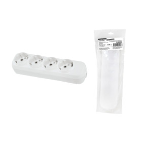 TDM Колодка розеточная 4 гнезда 2П+3 16А 250В белая серии 