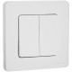 Выключатель двухклавишный - Legrand/Daccord Inspiria - 10АХ 250В безвинтовые зажимы - белый