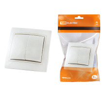 TDM Выключатель 2 кл. 10А белый 