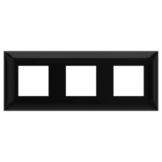 Рамка 3 поста (6 мод.), Avanti, черный квадрат