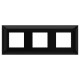 Рамка 3 поста (6 мод.), Avanti, черный квадрат