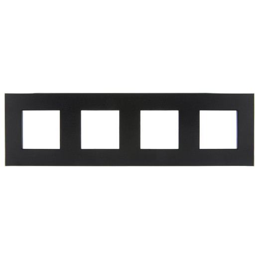 SKANDY Рамка 4-мест. SK-F34Bl металл черн. IEK
