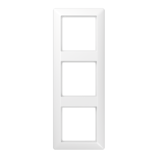 Рамка для вертикальной и горизонтальной установки, 3 поста, дюропласт, белый, AS500