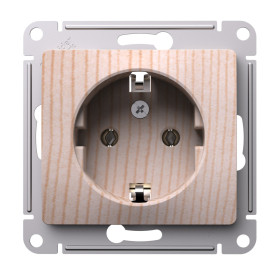 Systeme Electric Glossa Сосна Розетка с заземлением, 16А, механизм