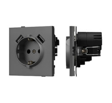 Arlight Механизм розетки с USB зарядкой SCT-TENDO-MUAA-SFPL-GR (230V, 16A) (-)