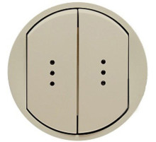 Legrand DIY Celiane Беж Переключатель двухклавишный на два направления с подсветкой.