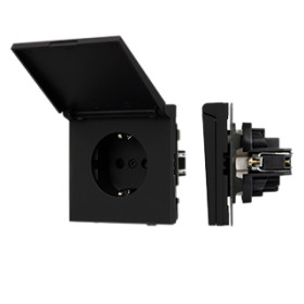 Arlight Механизм розетки влагозащищённый SCT-TENDO-MCP-SFPL-BK (230V, 16A) (-)