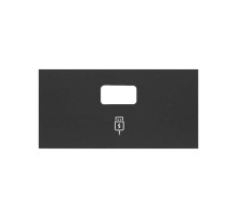 Simon 100 Черный матовый Накладка зарядного устройства USB SmartCharge