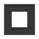 Рамка 1 пост (2 мод.), Avanti, черный матовый