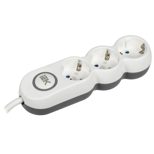 Удлинитель У03В 3 места 2P+PE/1,5м 3х1,5мм2 16А/250В UNO IEK