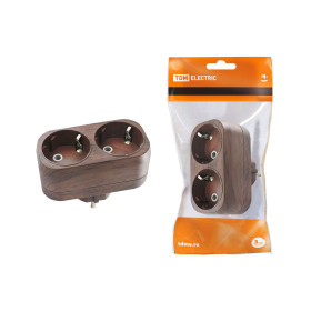 TDM Блок на 2 гнезда 2П+З плоский 16А 250B 